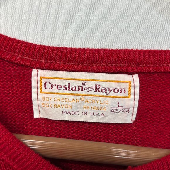 Vintage Creslan & Rayon 60s 70s Sweater Men Size Large Miller Beer Theme C053 27 - Picture 6 of 14